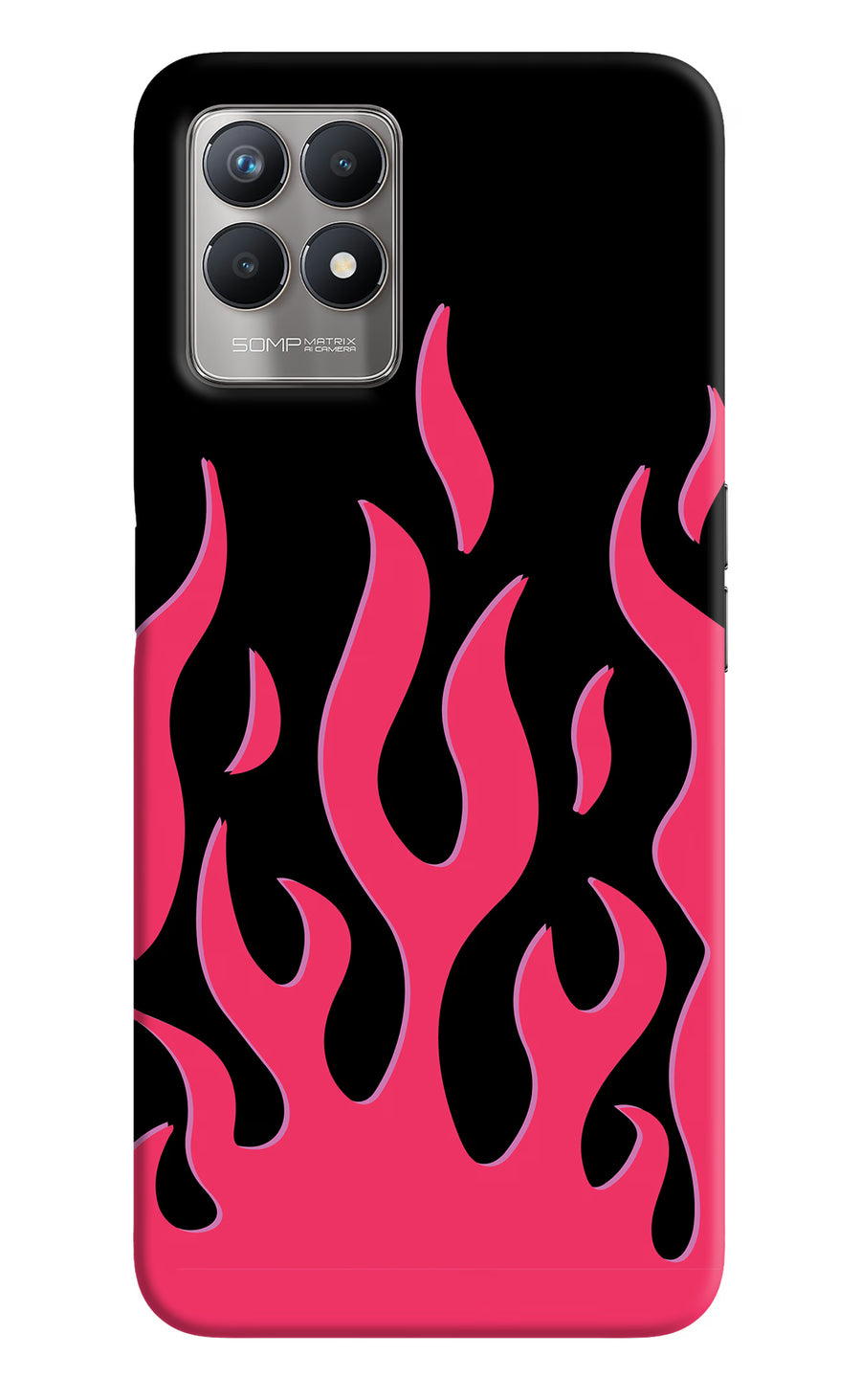 Fire Flames Realme 8i Back Cover, Hard case