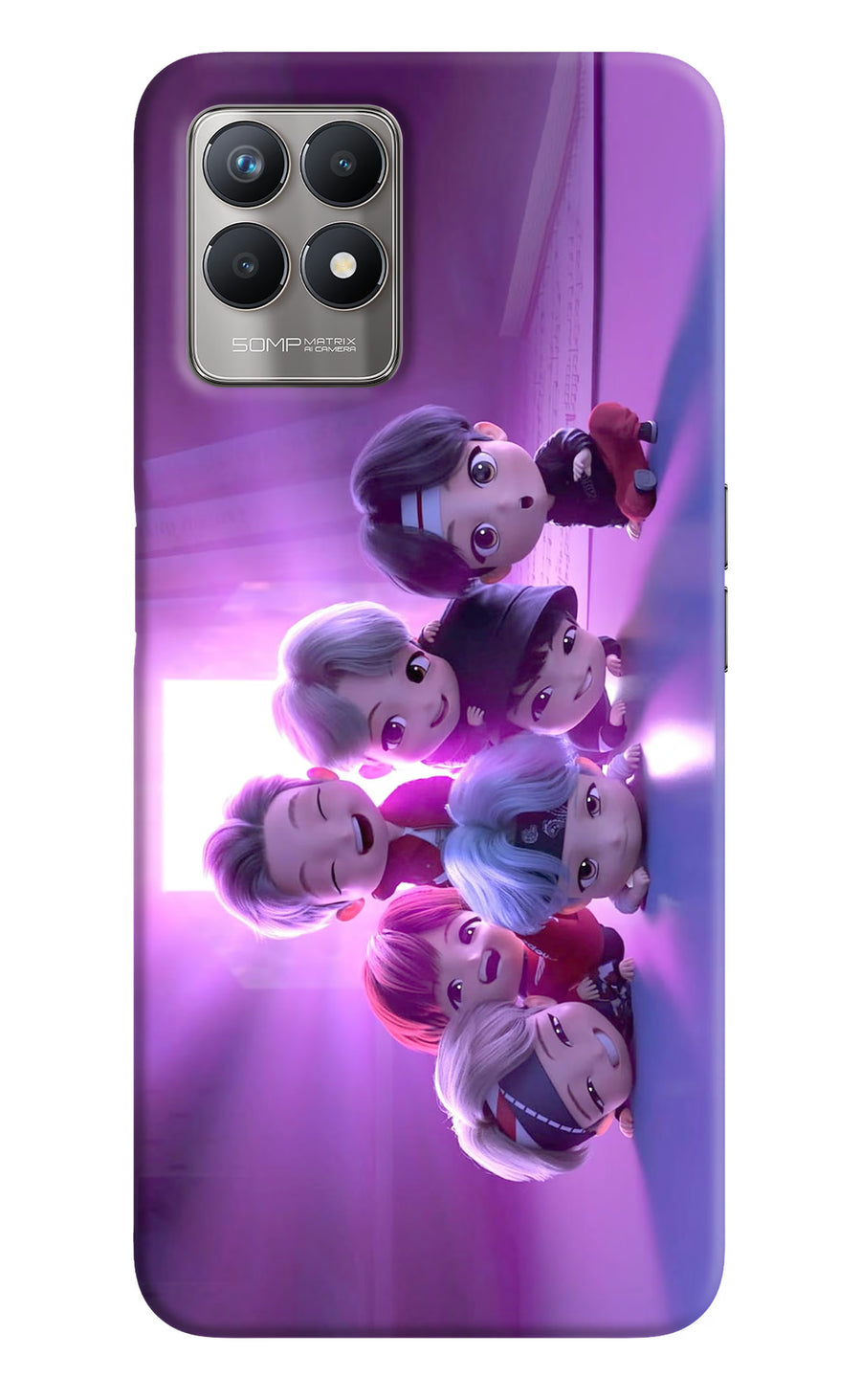 BTS Chibi Realme 8i Back Cover, Hard case