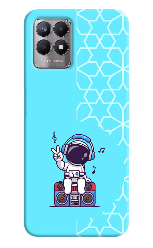 Cute Astronaut Chilling Realme 8i Back Cover