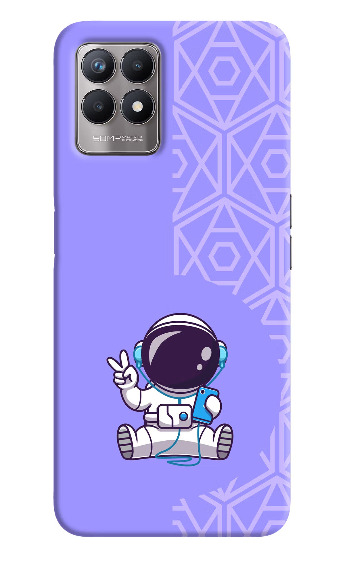 Cute Astronaut Chilling Realme 8i Back Cover