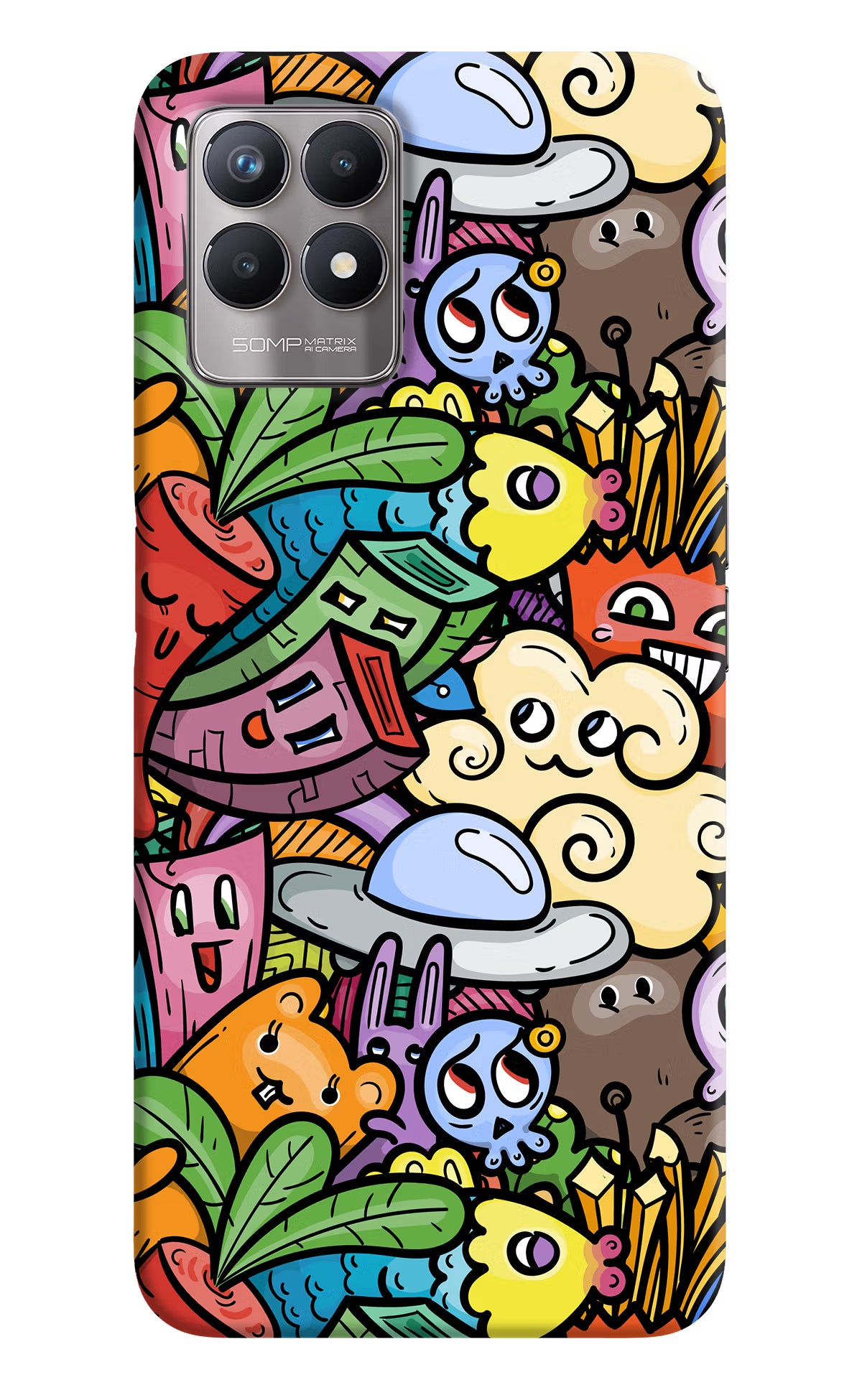 Veggie Doodle Realme 8i Back Cover