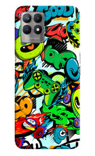 Game Doodle Realme 8i Hard Case Back Cover by Casekaro