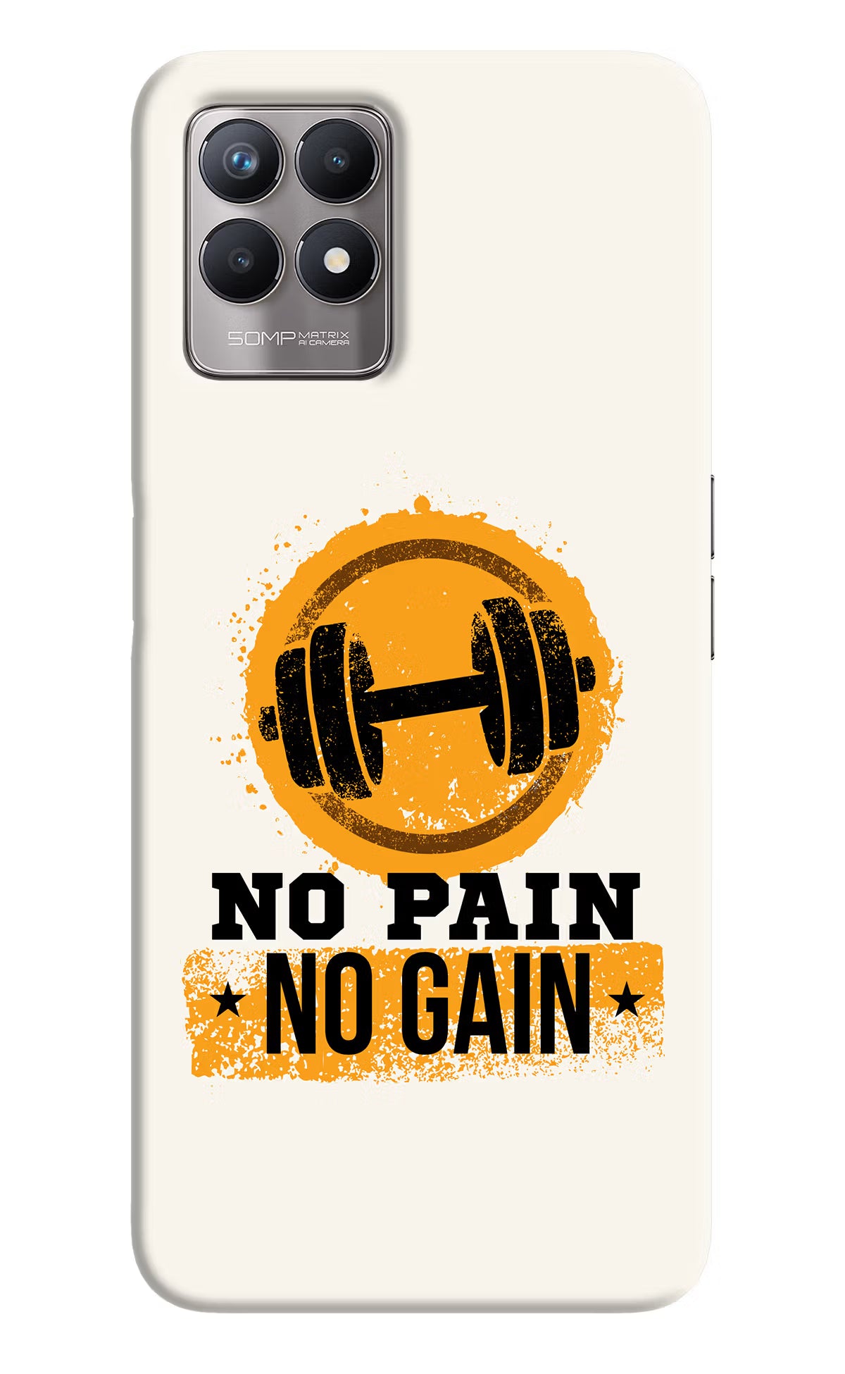 No Pain No Gain Realme 8i Back Cover