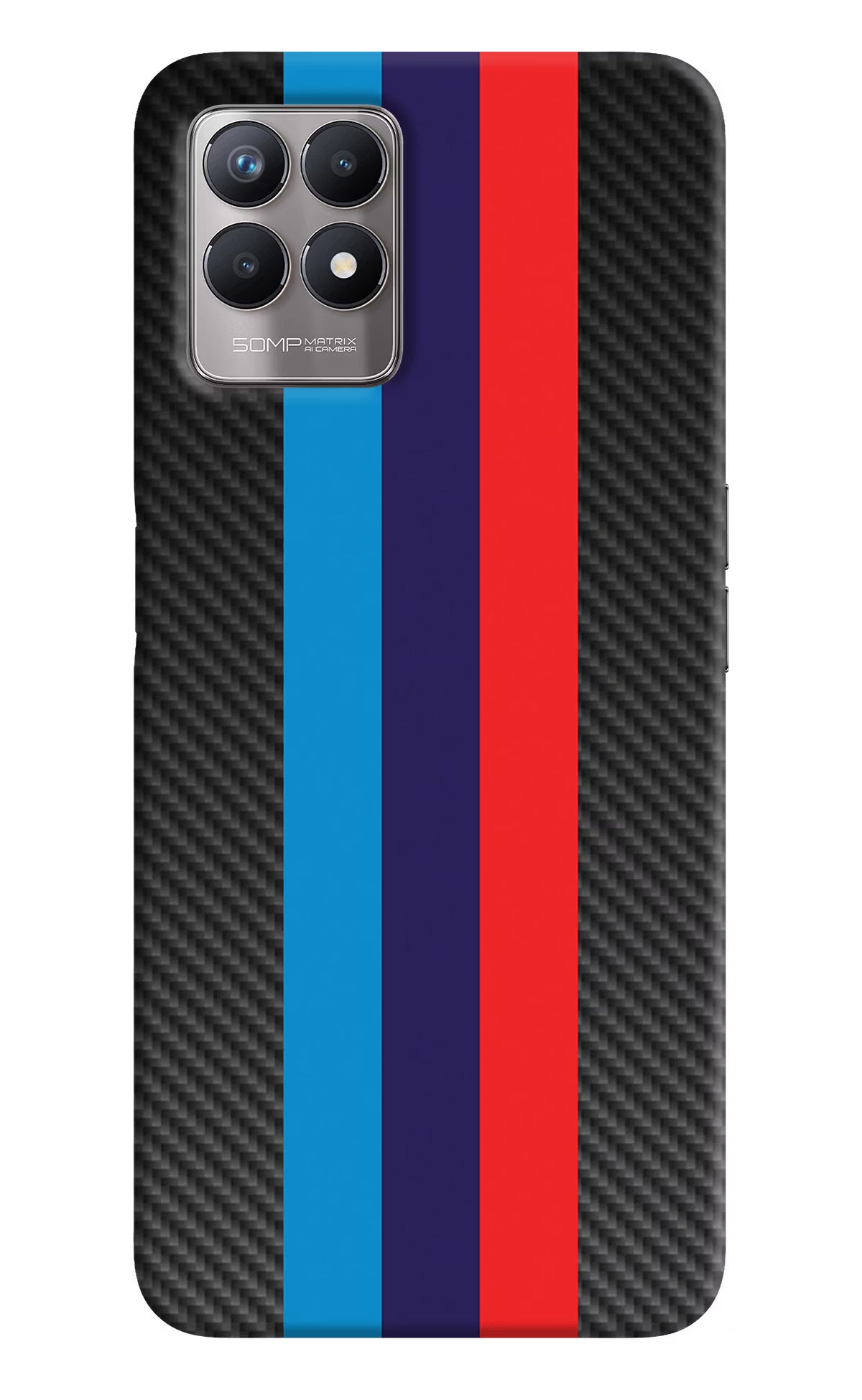 BMW Stripes Pattern Realme 8i Back Cover