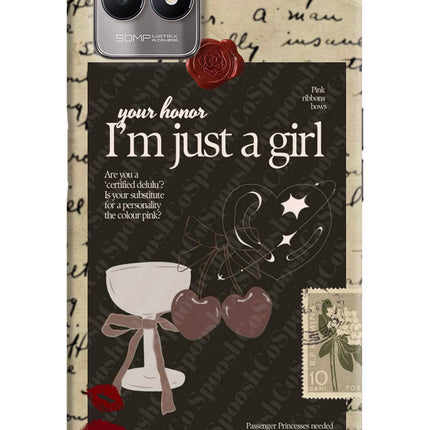 I am just a girl Realme 8i Back Cover
