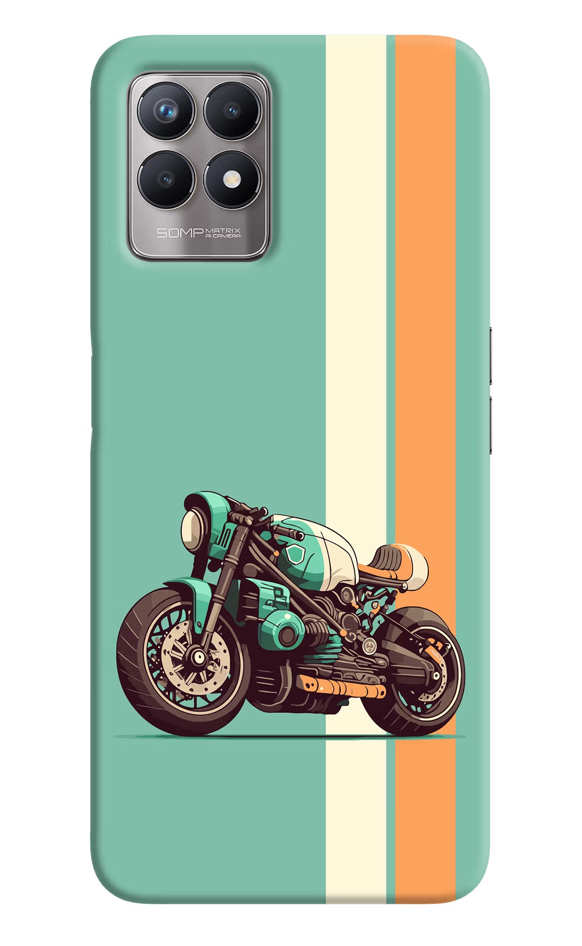 Striped Moto Drift Realme 8i Back Cover