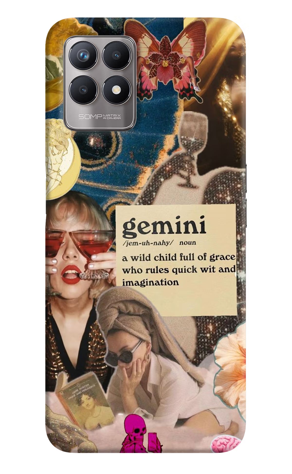 Gemini Zodiac Realme 8i Hard Case Back Cover by Casekaro