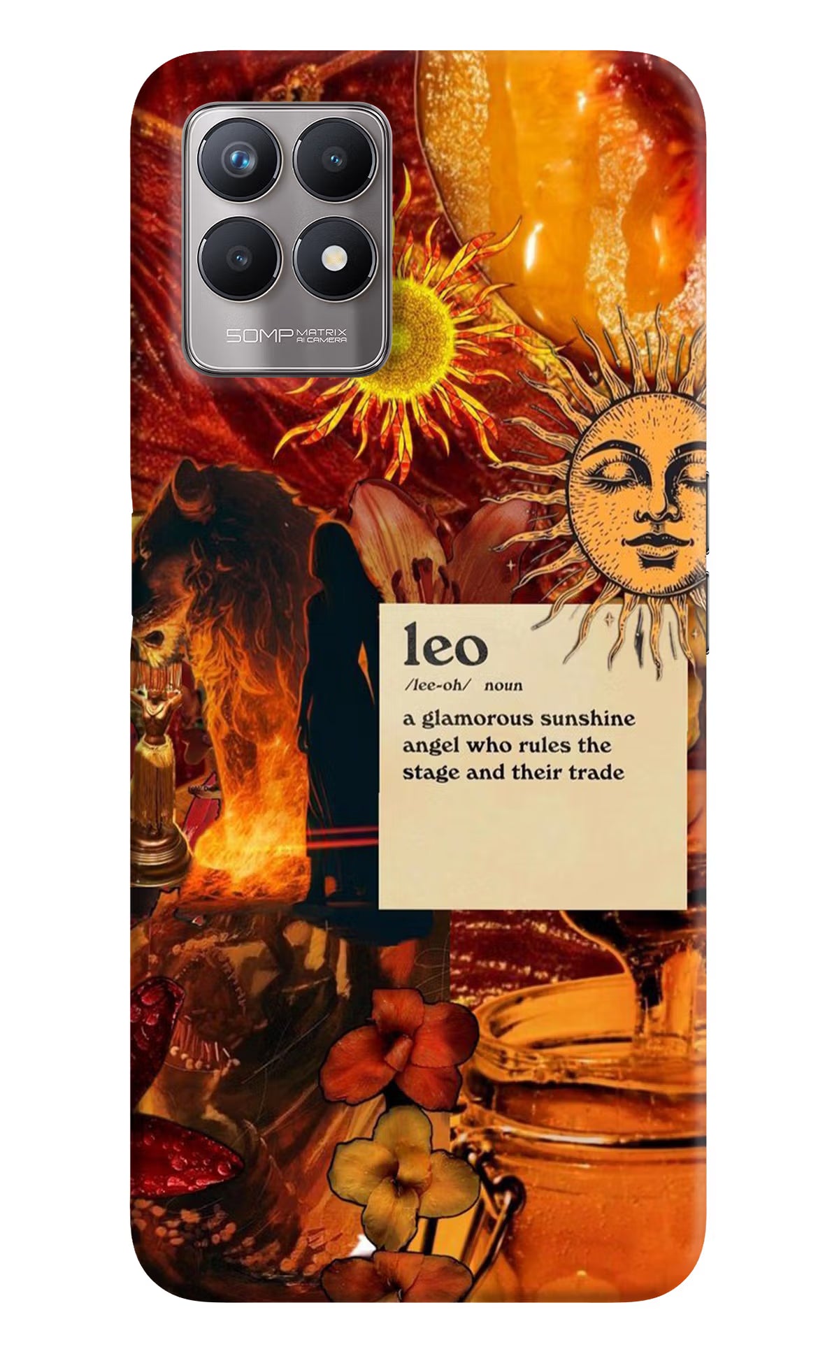 Leo Zodiac Realme 8i Hard Case Back Cover by Casekaro