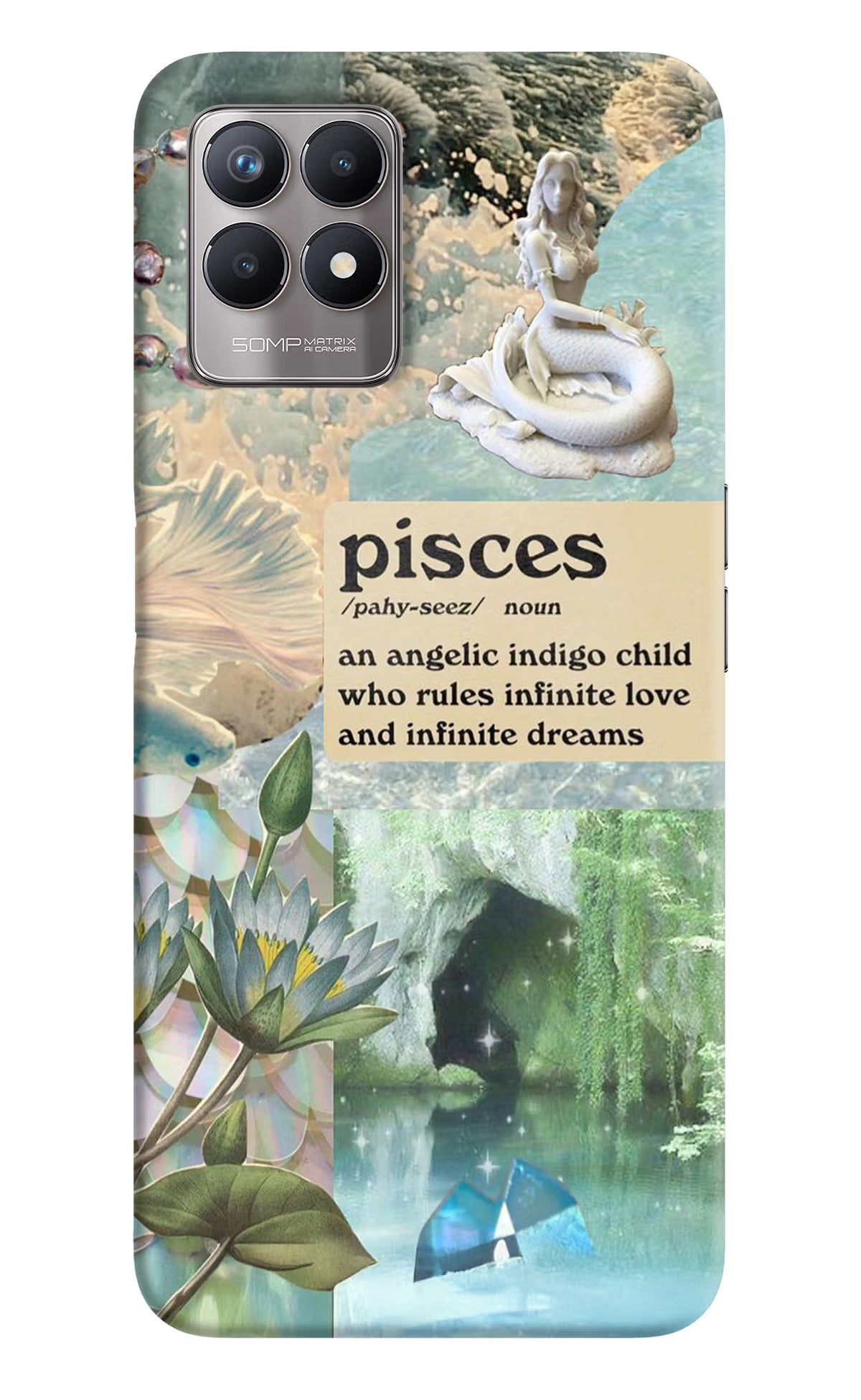Pisces Zodiac Realme 8i Hard Case Back Cover by Casekaro