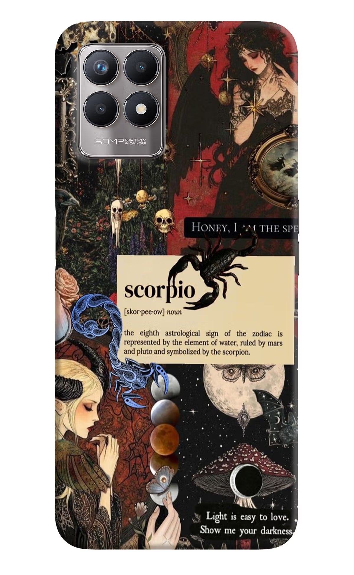 Scorpio Zodiac Realme 8i Hard Case Back Cover by Casekaro