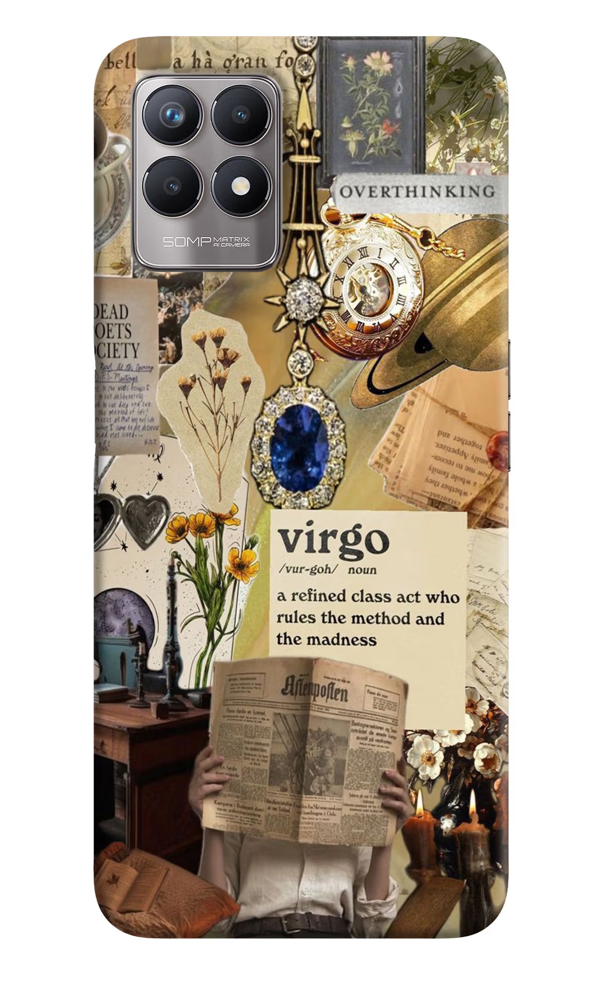 Virgo Zodiac Realme 8i Hard Case Back Cover by Casekaro