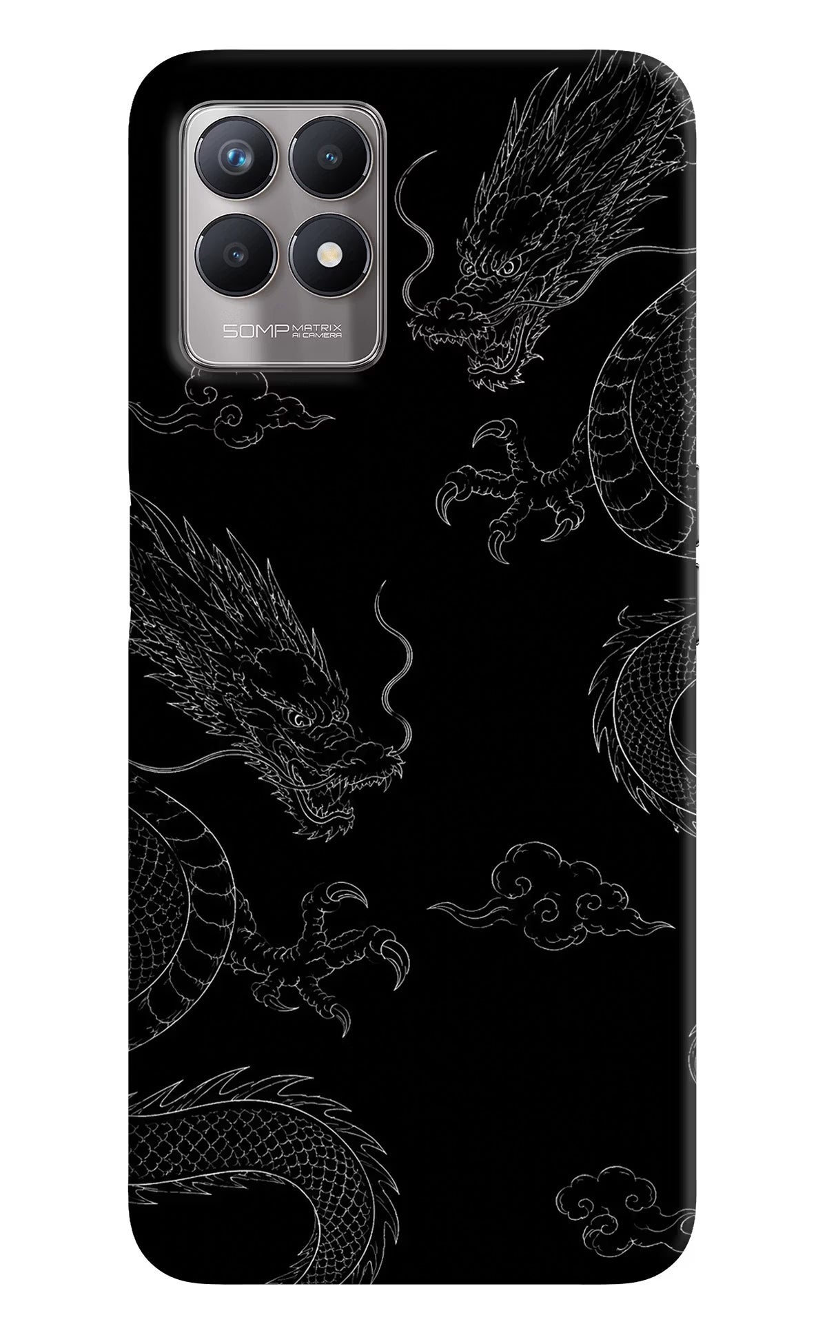 Twin Dragons Realme 8i Hard Case Back Cover by Casekaro