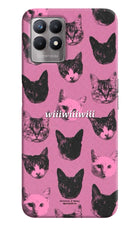 Pink Cats Realme 8i Hard Case Back Cover by Casekaro