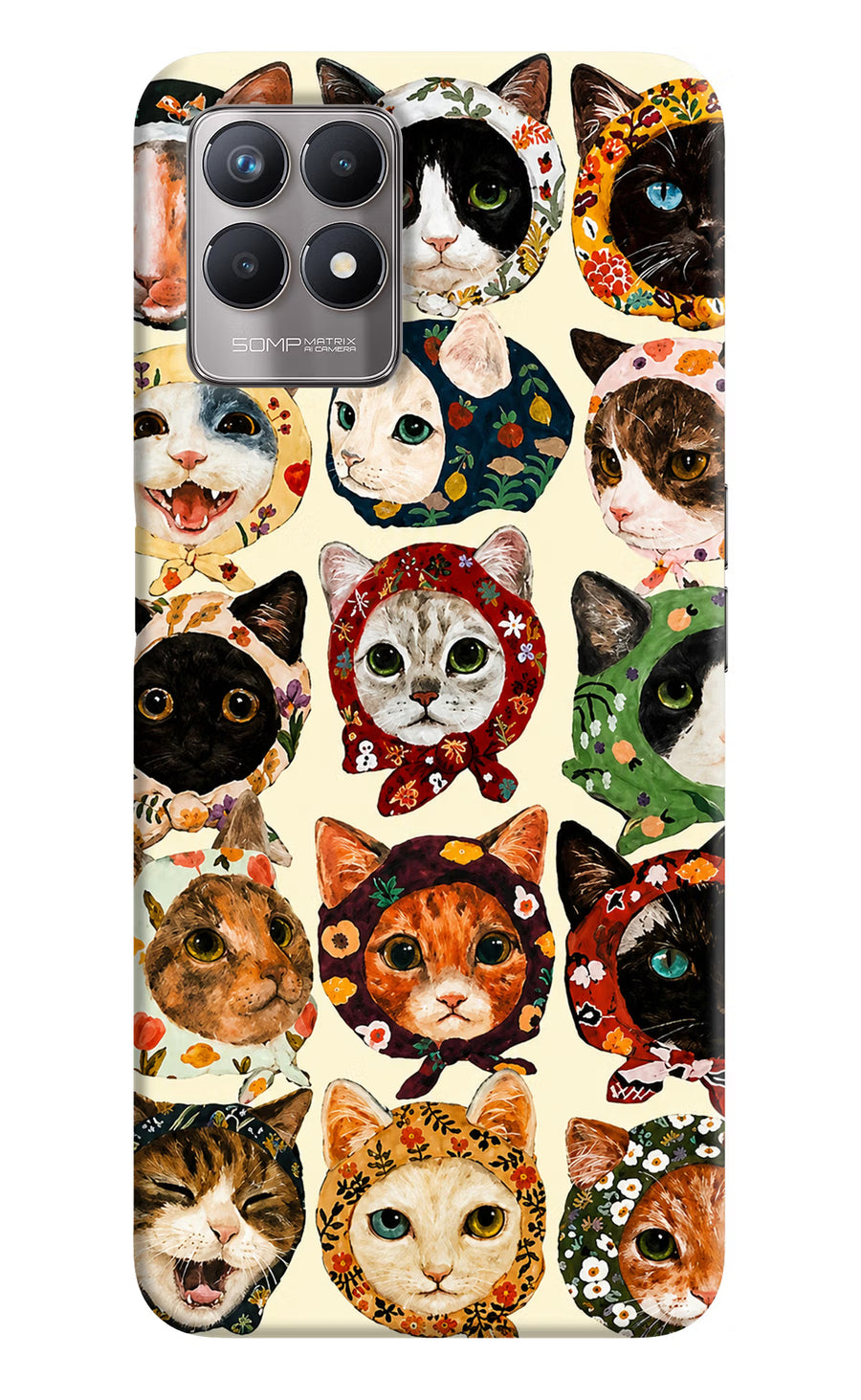Cool Cat Realme 8i Back Cover, Hard case