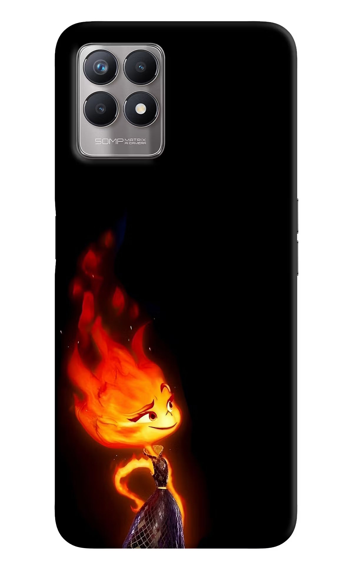 Ember Flame Realme 8i Hard Case Back Cover by Casekaro