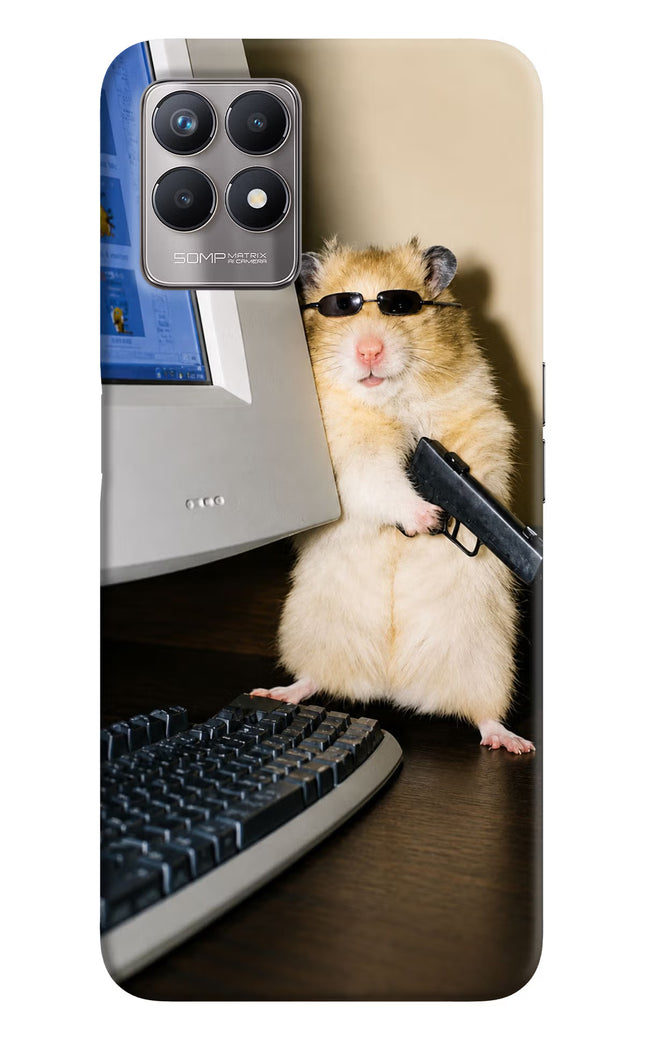 Hacker Hamster Realme 8i Hard Case Back Cover by Casekaro