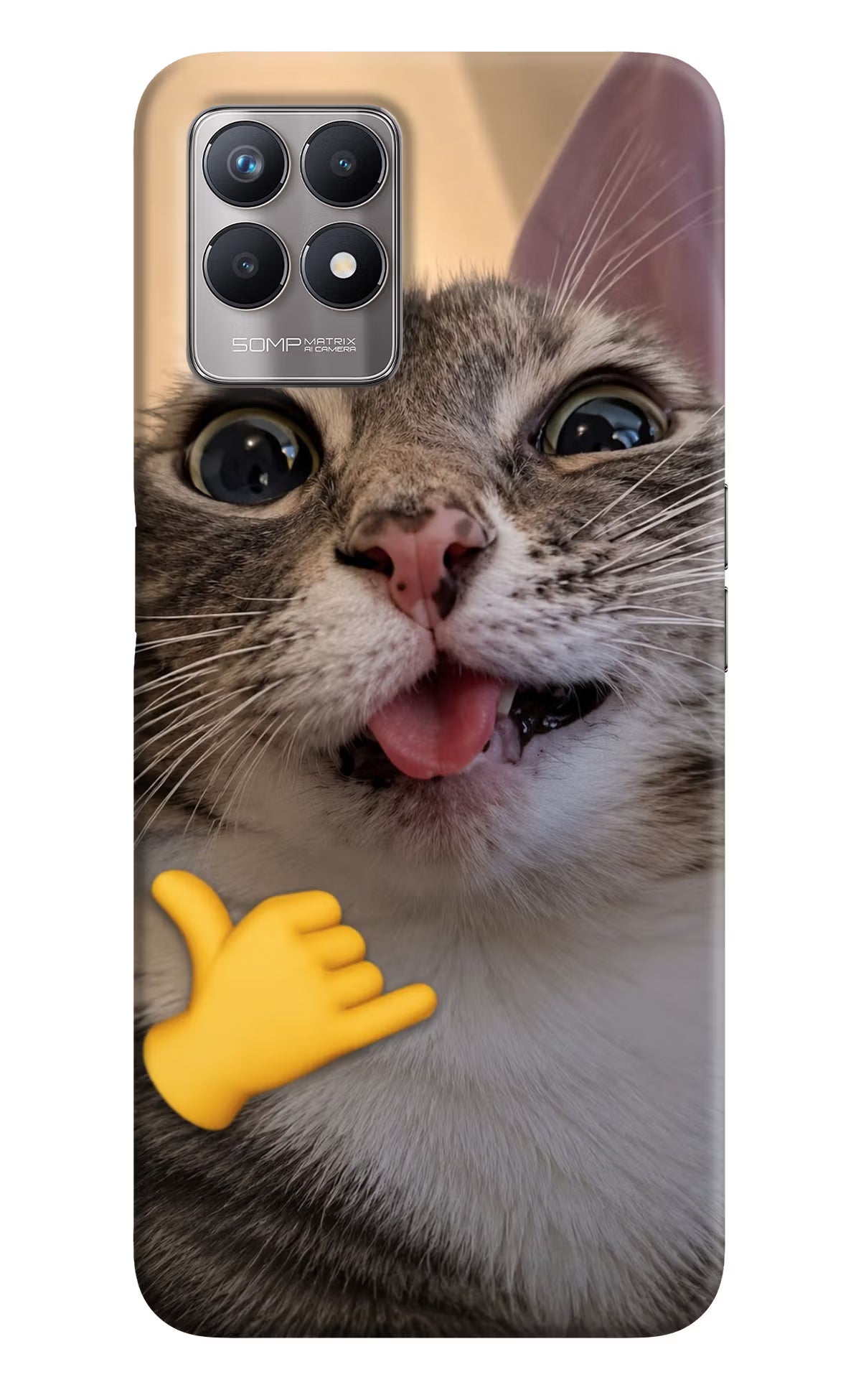 Silly Cat Call Realme 8i Back Cover