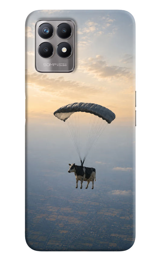 Skydiving Cow Realme 8i Hard Case Back Cover by Casekaro