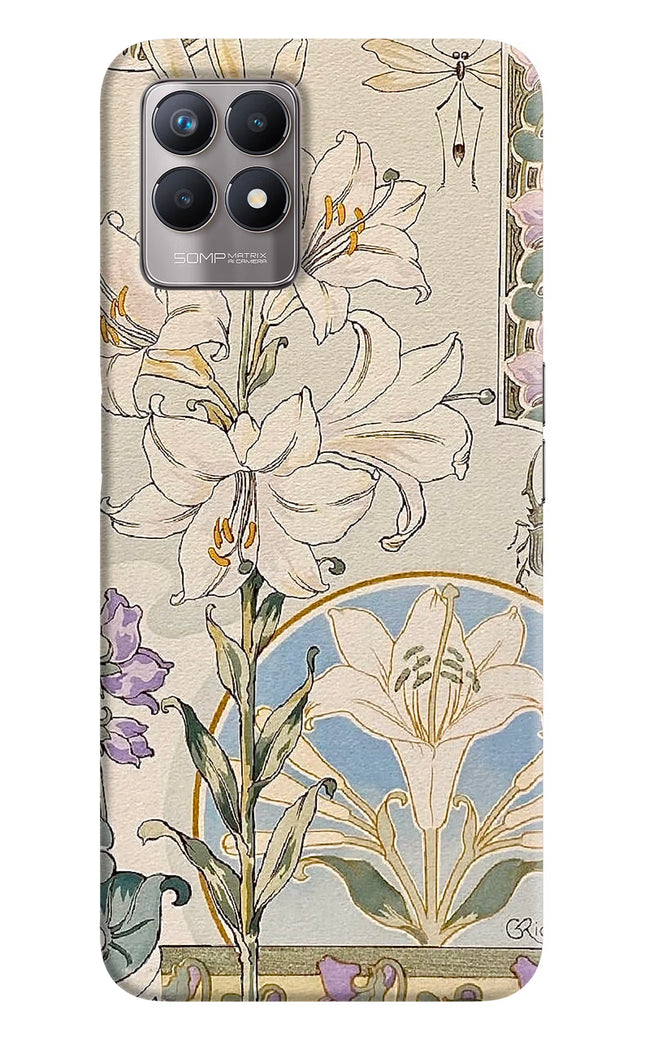 White Lily Realme 8i Hard Case Back Cover by Casekaro