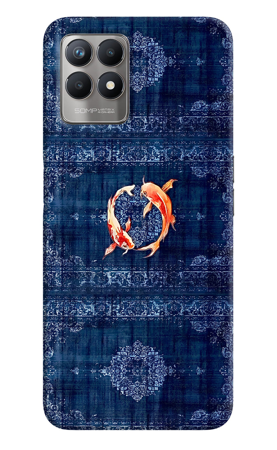 Koi Blue Realme 8i Back Cover, Hard case