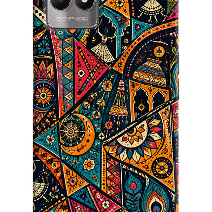 Folk Print Realme 8i Back Cover