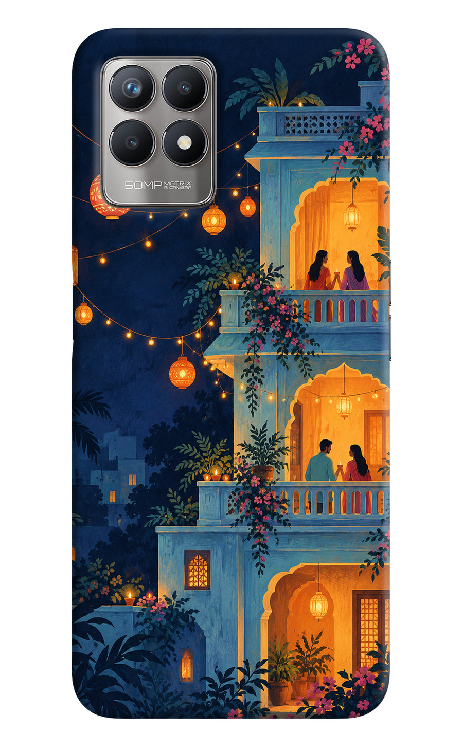 Balcony Glow Realme 8i Back Cover, Hard case