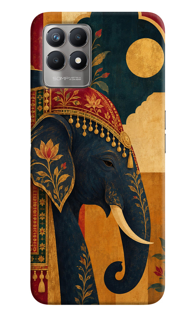 Royal Elephant Realme 8i Hard Case Back Cover by Casekaro