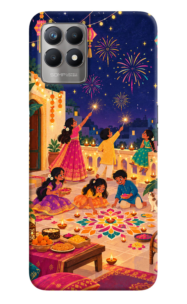 Diwali Night Realme 8i Hard Case Back Cover by Casekaro