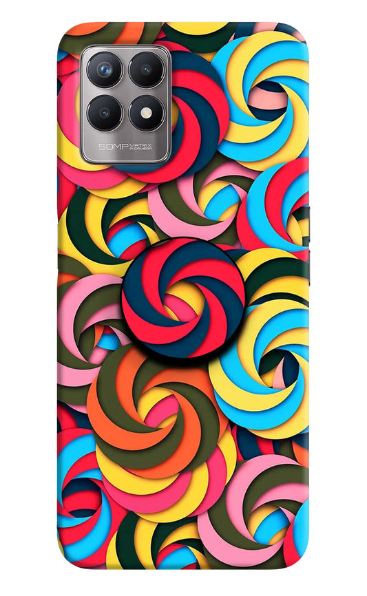 Spiral Pattern Realme 8i Pop Case