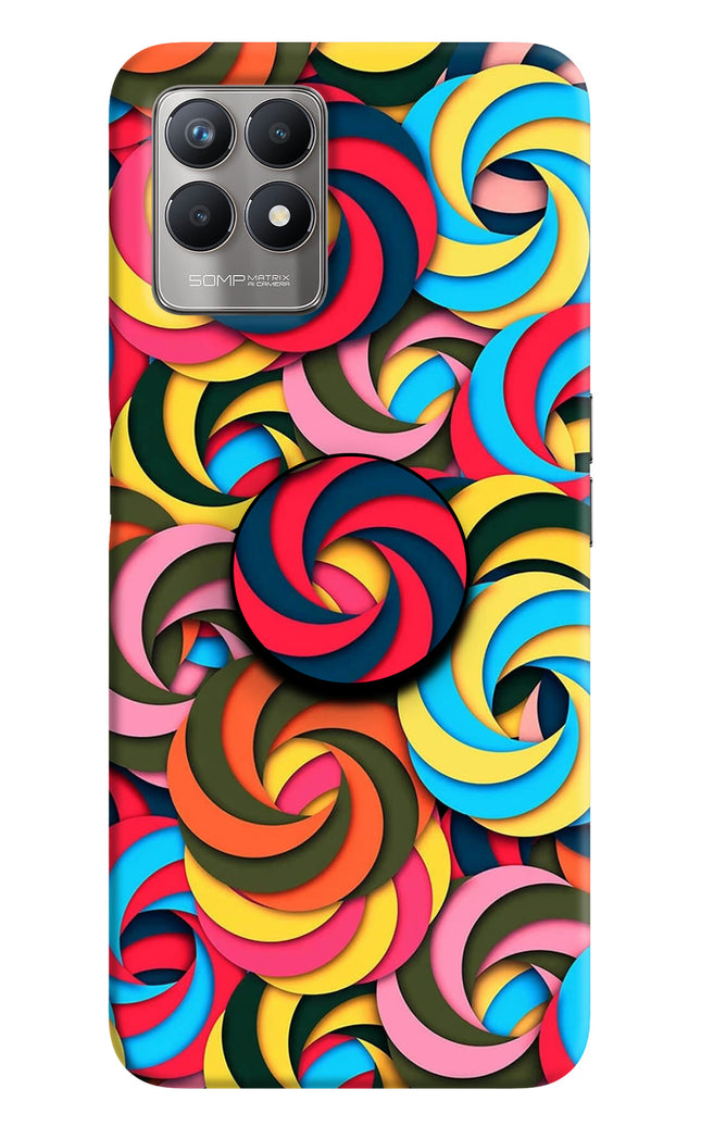 Spiral Pattern Realme 8i Pop Case by Casekaro