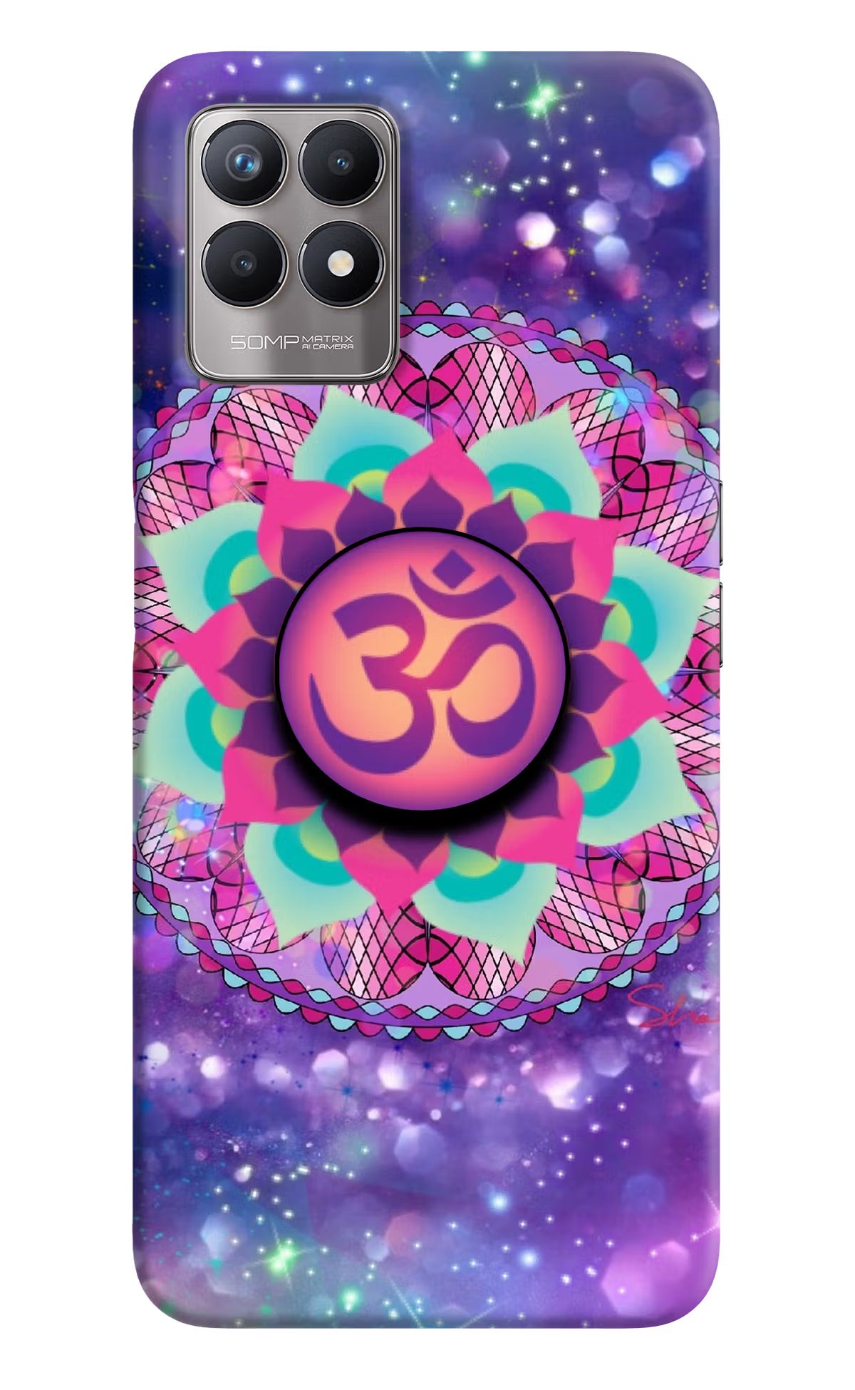 Om Purple Realme 8i Pop Case