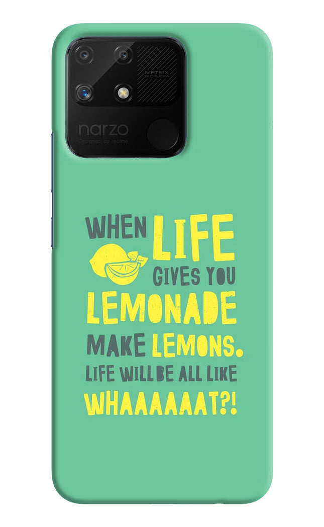 Quote Realme Narzo 50A Hard Case Back Cover by Casekaro