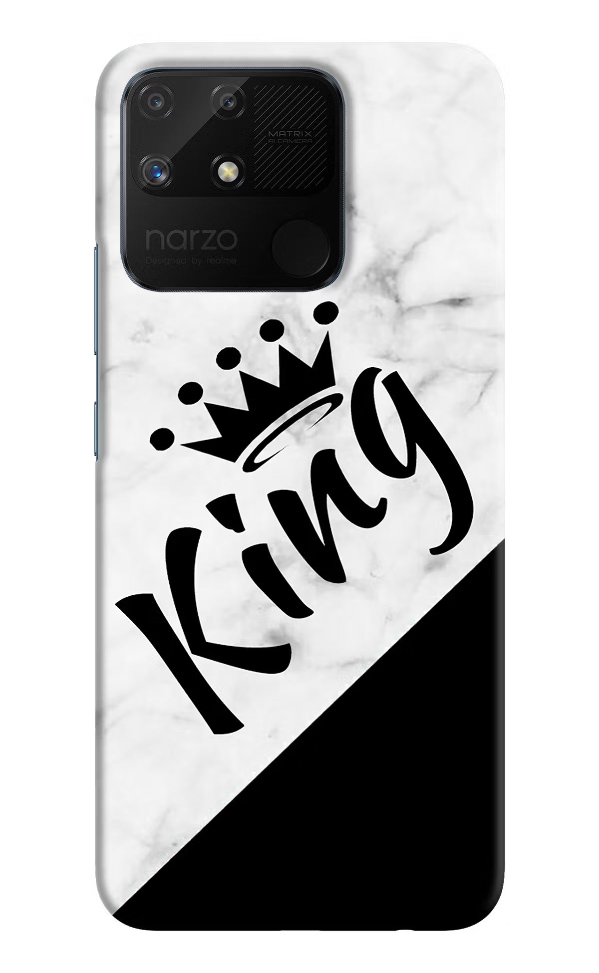 King Realme Narzo 50A Hard Case Back Cover by Casekaro