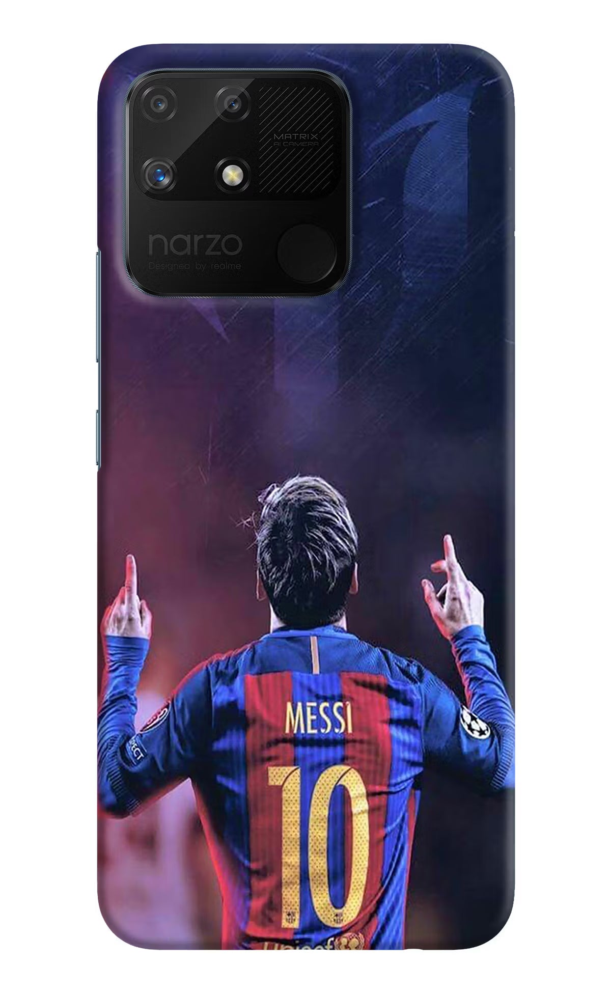 Messi Realme Narzo 50A Hard Case Back Cover by Casekaro