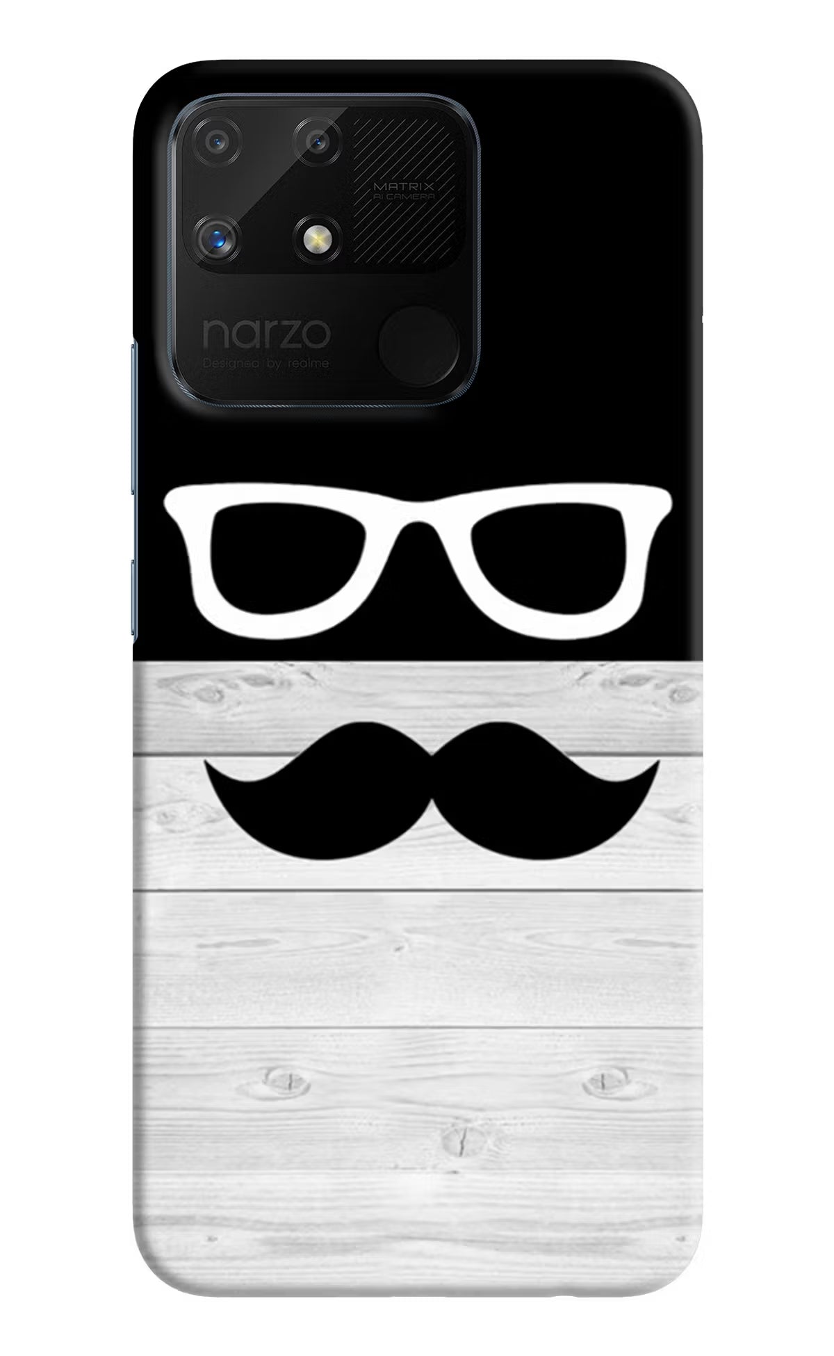 Mustache Realme Narzo 50A Hard Case Back Cover by Casekaro