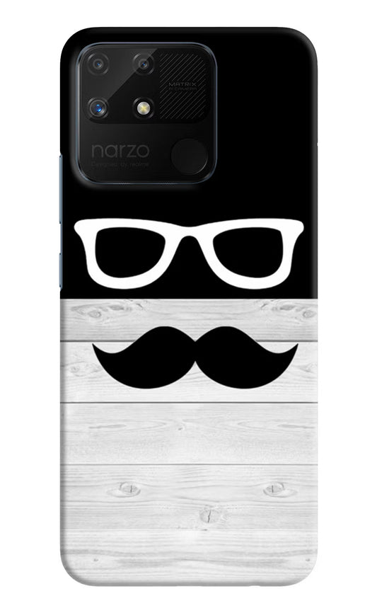 Mustache Realme Narzo 50A Hard Case Back Cover by Casekaro