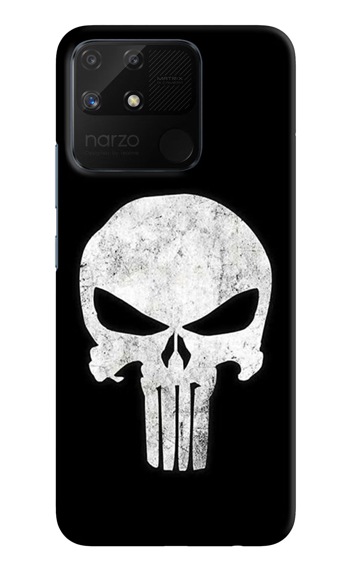 Punisher Skull Realme Narzo 50A Hard Case Back Cover by Casekaro