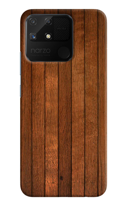 Wooden Artwork Bands Realme Narzo 50A Hard Case Back Cover by Casekaro