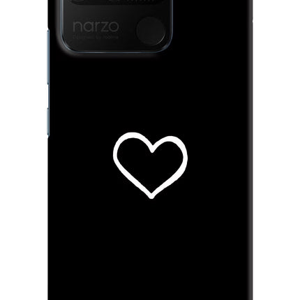 Heart Realme Narzo 50A Hard Case Back Cover by Casekaro