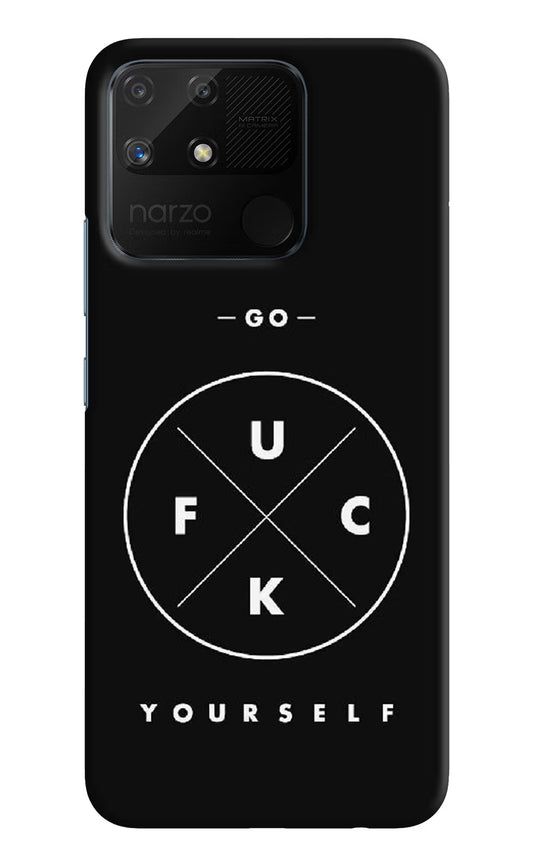 Go Fuck Yourself Realme Narzo 50A Hard Case Back Cover by Casekaro