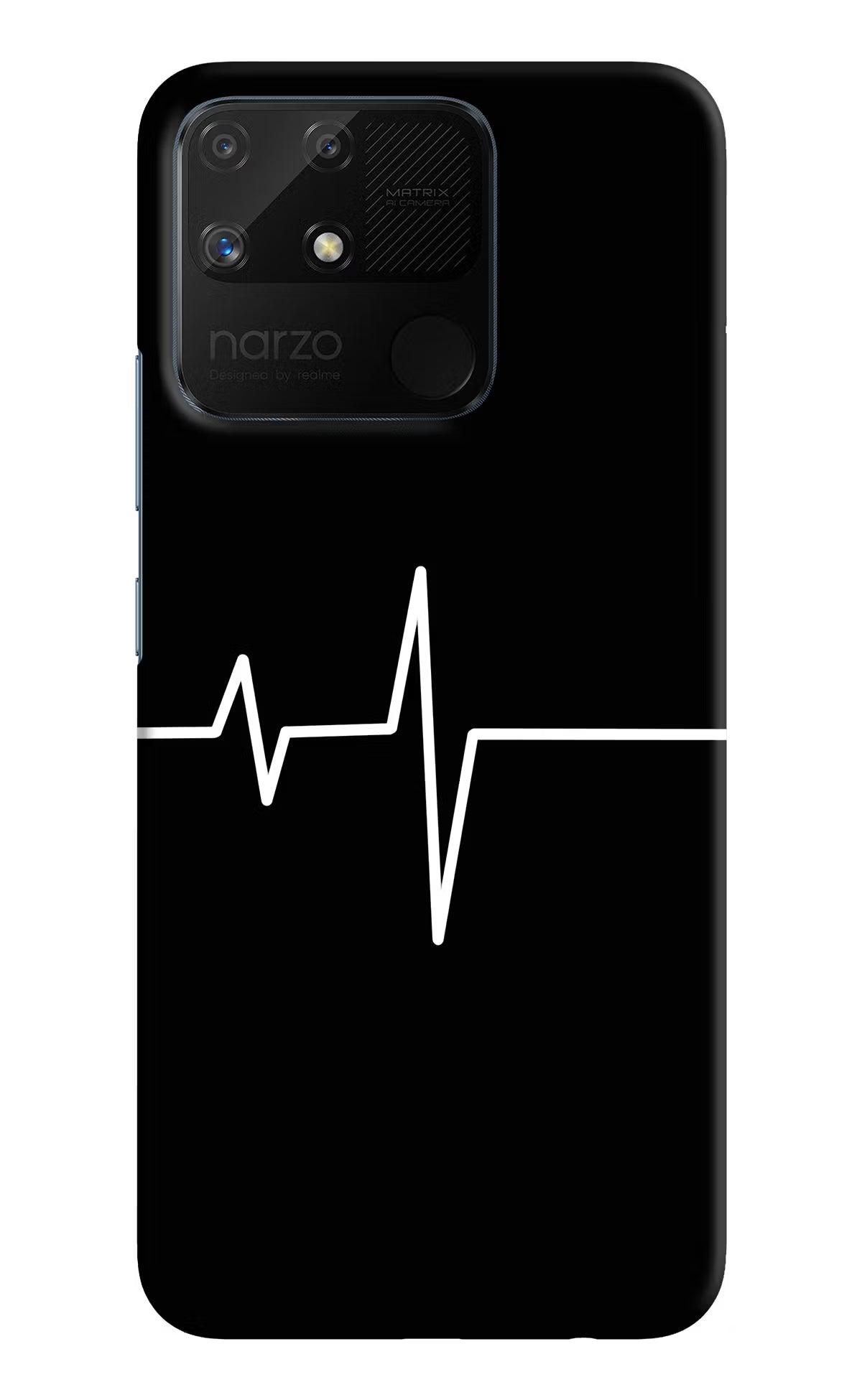 Heart Beats Realme Narzo 50A Hard Case Back Cover by Casekaro