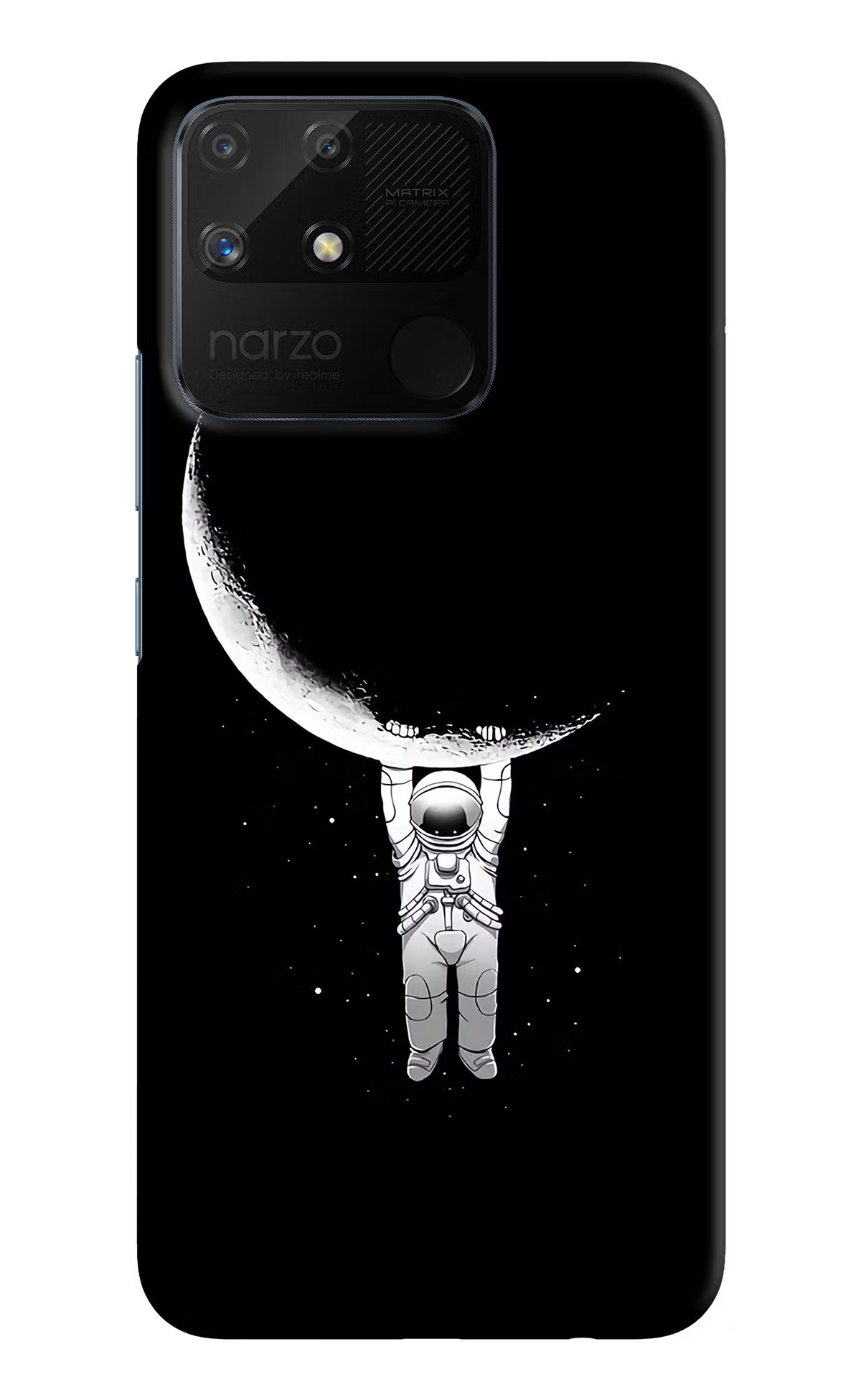 Moon Space Realme Narzo 50A Hard Case Back Cover by Casekaro