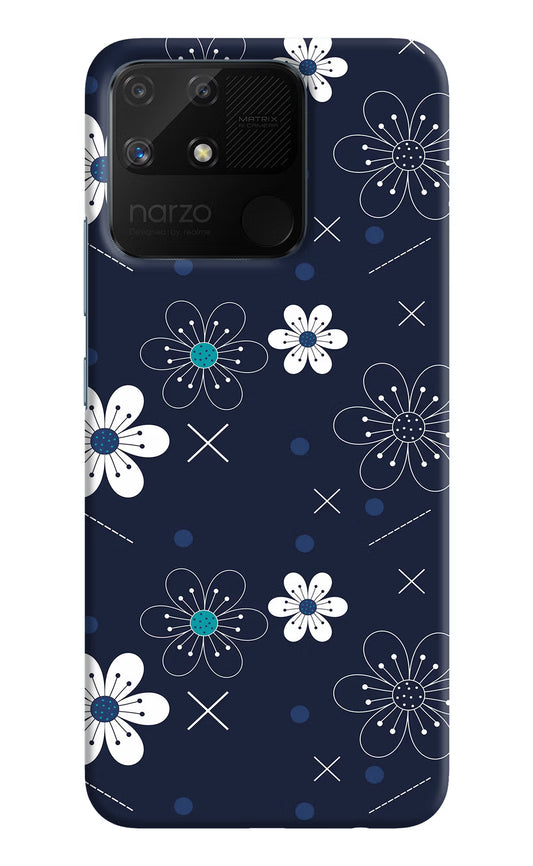 Flowers Realme Narzo 50A Hard Case Back Cover by Casekaro