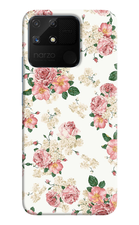 Flowers Realme Narzo 50A Hard Case Back Cover by Casekaro