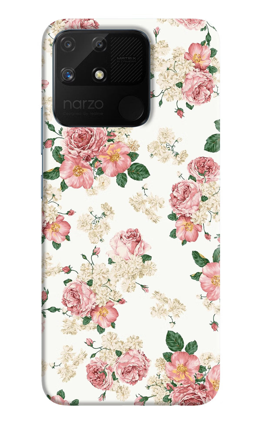 Flowers Realme Narzo 50A Back Cover, Hard case