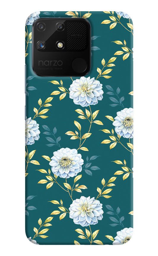 Flowers Realme Narzo 50A Hard Case Back Cover by Casekaro