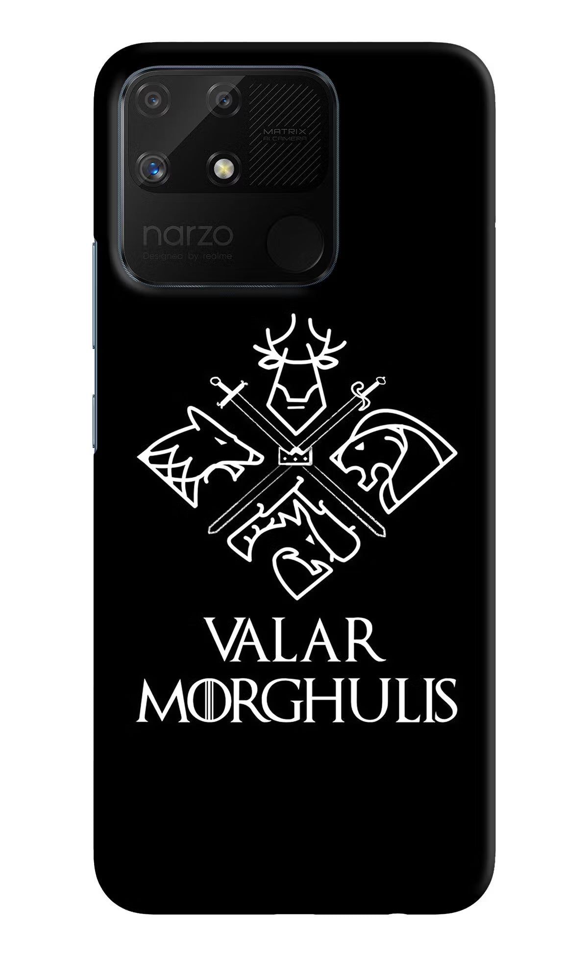 Valar Morghulis | Game Of Thrones Realme Narzo 50A Hard Case Back Cover by Casekaro