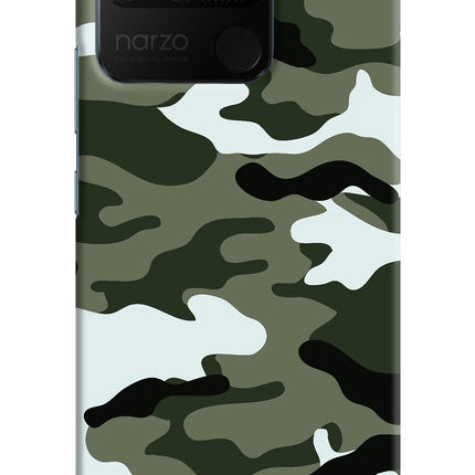 Camouflage Realme Narzo 50A Hard Case Back Cover by Casekaro