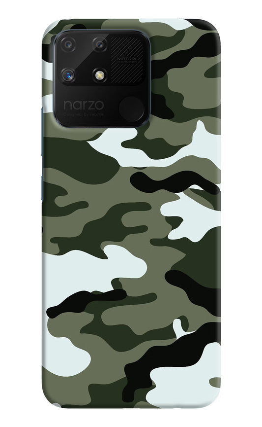 Camouflage Realme Narzo 50A Hard Case Back Cover by Casekaro