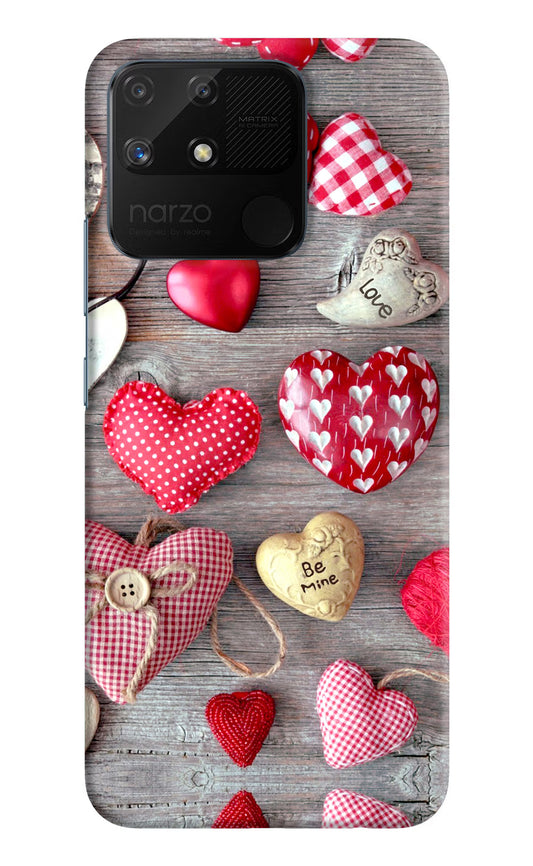 Love Wallpaper Realme Narzo 50A Hard Case Back Cover by Casekaro